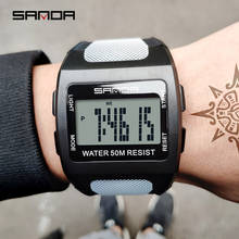 SANDA мужские спортивные часы мужские модные простые цифровые часы мужские водонепроницаемые светодиодный электронные часы Reloj Hombre 2024 - купить недорого
