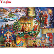 Full Square round Diamond Mosaic sale 5D DIY Diamond Painting merry christmas party Diamond Embroidery sticker Cross Stitch 2024 - buy cheap