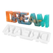 Molde de resina con letras "DREAM", moldes de silicona con signo de palabras para manualidades decorativas de resina, DIY, moldes de resina epoxi para joyería 2024 - compra barato