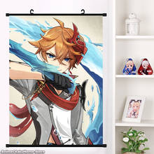 Genshin-Póster de Cosplay de Tartaglia de impacto, pintura de desplazamiento de pared, Mural de moda, colección de arte para decoración del hogar 2024 - compra barato