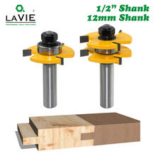 2pcs 12MM 1/2 Shank Tongue & Groove Joint Assemble Router Bits 3/4" stock T-Slot Tenon Milling Cutter for Wood Woodworking 2024 - buy cheap