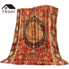 Seley-Manta de siesta con estampado persa antiguo del siglo 16, suave y cómoda, de terciopelo, mantas de flores de felpa, sábanas cálidas para sofá y cama 2024 - compra barato