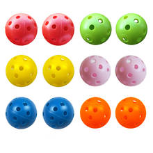 Lote de 12 pelotas para practicar golf en interiores, pelotas para practicar golf ligeras con agujero, 7 colores a elegir 2024 - compra barato