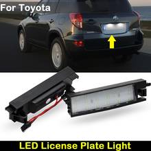 Luz LED blanca trasera para matrícula de coche, para Toyota RAV4, Aygo, Auris II, Yaris I, IQ, VITZ, Corolla, Scion iM 2024 - compra barato