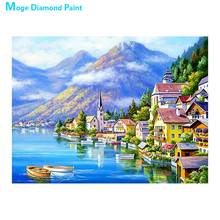 Port City Scenic Diamond Painting Cross Stitch Full Round New DIY 5D Home Decorative Beautiful Country Scene Mosaic Embroidery 2024 - buy cheap