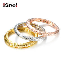 Kinel Luxury 3pcs/Sets Minimalist Style Ring Fashion Gold Color Wedding Party Ring Set For Women Vintage Jewelry Drop Shipping 2024 - buy cheap
