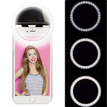 Led selfie anel luz carga usb luz de preenchimento para o iphone xiaomi samsung celular flash lente portátil anel luminoso clipe luz 2024 - compre barato