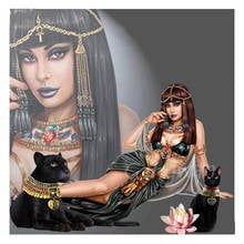 3D Diamond Embroidery Portrait Egypt Beauty Women Cross Stitch Full Square Drill Diy Diamond Painting Black panther Needlework 2024 - buy cheap