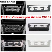 Embellecedor de cubierta de Panel de aire acondicionado de CA para Control Central, Kit de reacondicionamiento Interior de acero inoxidable ABS para Volkswagen Arteon 2018 - 2020 2024 - compra barato