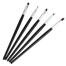 5pcs/set Black Nail Brush Nail Decoration Brush Painting Brush Pen Professional Nail Art Tool Set For Manicure Gel Brush 2024 - buy cheap