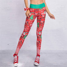 13 Colors 2020 Christmas Printing Leggings Sexy Hip Elastic High Waist Push Up Legging Breathable Merry Christmas Pants Leggings 2024 - buy cheap