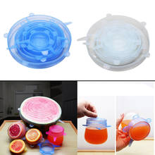 6Pcs Reusable Silicone Wrap Bowl Seal Cover Stretch Lid Keep Food Fresh Convenience practical durable Home fashion decoration 2024 - buy cheap