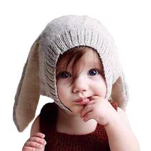 Baby Rabbit Ears Hat Infant Toddler Autumn Winter Knitted Caps Baby Bunny Beanie Hats Photography Props 2024 - buy cheap