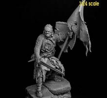 Unassambled 1/24 75mm  ancient  warrior with big base  Resin figure miniature model kits Unpainted 2024 - buy cheap