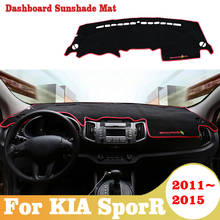 Para kia sportage r 2011 2012 2013 2014 2015 tampa do painel carro evitar a luz almofada instrumento plataforma capa tapete acessórios 2024 - compre barato