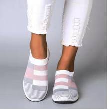 Women Casual Sneakers Knitted Loafers Sock Vulcanized Shoes Woman Female Stretch Flat Slip On Ladies Walking Plus Size yui89 2024 - buy cheap