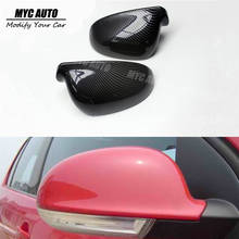 Olhar de fibra carbono para volkswagen golf 5 vwmk5/jetta traseira side view caps espelho capa 2003 2004 2005 2006 2007 2008 2009 2024 - compre barato