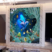 Personalizado 3d foto papel de parede subaquático mundo das crianças quarto sala estar sofá tv fundo mural papel de parede rolo 2024 - compre barato