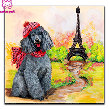 DIY Diamond Painting Poodle and Eiffel Tower 5D rhinestone Cross Stitch Diamond Art Embroidery Mosaic Handmade Decor puzzle 2024 - buy cheap