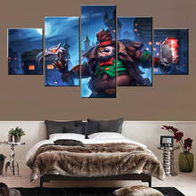 Wall Artwork 5 Panel The Night DotA 2 Pudge Hero Painting Modern Top-Rated Canvas Print Modular Picture For Living Room Decor 2024 - buy cheap