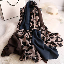 Lenço de seda de algodão xale feminino, lenço de marca de luxo outono inverno moda praia alta qualidade 2024 - compre barato