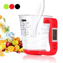 Taza medidora de líquidos de 1KG600ML, balanza electrónica de cocina, recipiente electrónico para pesar, taza medidora de temperatura 2024 - compra barato