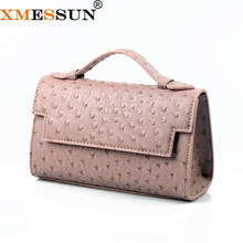 XMESSUN-Bolso de mano con diseño de avestruz para mujer, Cartera de mano de alta calidad, para fiesta de noche, a la moda, nuevo 2024 - compra barato