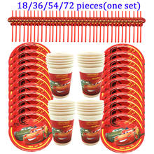 Kids Party Cars Theme Birthday Party Supplies Cup Plates Drink Straws Baby Shower Party Disposable Tableware Set Supplies Decor 2024 - buy cheap