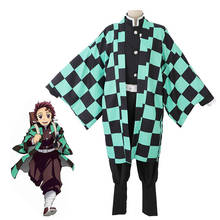 Anime Costume Demon Slayer Cosplay Tanjirou Kamado Cosplay Costume Kimetsu no Yaiba Men Kimono Costume Halloween 2024 - buy cheap