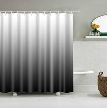 Gray Gradual Color Modern Shower Curtains Waterproof Bathroom Decor with Hooks 3D Girls Boys Gifts 2024 - buy cheap