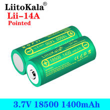 LiitoKala-batería recargable para linterna LED, pila de iones de litio recargable, recargable, para linterna LED, Lii-14A, 18500, 1400mAh, 3,7 V, 18500 2024 - compra barato