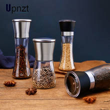 Moedor de aço inoxidável, moedor de sal e pimenta para café, frasco de tempero, pimenta, vidro manual 2024 - compre barato