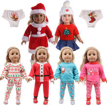 Doll Christmas Pajama Sweater Clothes 13 pcs/Set Fit 18 Inch American&43 Cm Born Baby Doll Our Generation Birthday Girl`s Gift 2024 - buy cheap