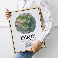 Cuadro de pared de la tierra, póster con impresiones de la tierra espacial, impresión artística de póster ambiental, póster de Planeta y Estrella, arte de pared de galaxia del universo 2024 - compra barato