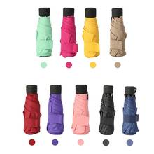 Paraguas plegable pequeño para hombre y mujer, sombrilla de bolsillo a la moda, Anti-UV, impermeable, portátil, de viaje, para regalo 2024 - compra barato