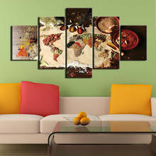 Food Spices Pictures Painting on Canvas Wall Art Modern Stretched and Framed Giclee Canvas Prints Poster for Living Room 2024 - buy cheap