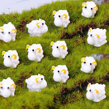 10pcs Cute Mini Animals Sheep Garden  Resins Figurines Ornaments Miniatures Home Micro Landscape Decoration Accessories 2024 - buy cheap