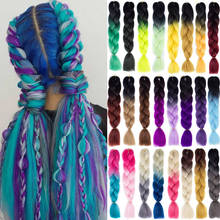 Shangke trança de cabelo 3/4g, cabelo sintético, grande, 100g, fibra de cabelo sintética, várias cores 2024 - compre barato