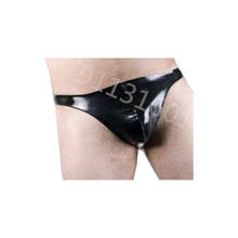 Pantalones cortos triangulares de látex para hombre, ropa interior Sexy, talla XXS-XXL, 0,4mm 2024 - compra barato