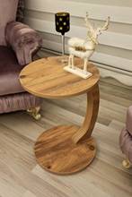 Mesa de café redonda, em madeira, estilo nórdico, para café, chá e frutas, bandeja para servir em casa 2024 - compre barato