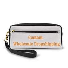 Customize Makeup Bag Image Logo Name Print Evening Cosmetic Cases Pencil Holder Make up Pouch Children School Case Dropshipping 2024 - buy cheap