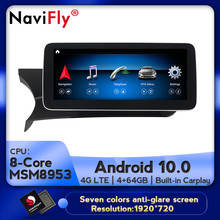 Naviflycar multimídia jogador gps navegação carplay para mercedes benz c classe w204 2011-2013 ntg 4.5 android 10.0 2024 - compre barato