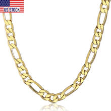 6mm Fashion Classic Figaro Chain Link Necklace for Men Women Gold Filled Jewelry Gifts 18-24inch Wholesale 2020 DGN18 2024 - buy cheap