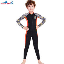 Traje de baño de una pieza para niños, traje de baño de cuerpo completo UPF 50 +, manga larga, protección solar UV, protección contra salpicaduras 2024 - compra barato