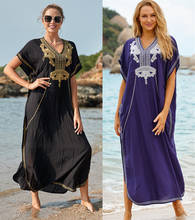 Pareo de algodón bordado para mujer, ropa de playa, Pareo, Sarong 2024 - compra barato