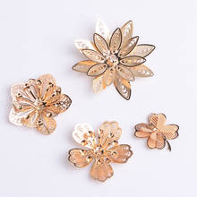 10 Pieces Metal Copper Flower Craft Decorative Hair Accessories Diy Bridal Headwear Jewelry Making 2024 - buy cheap