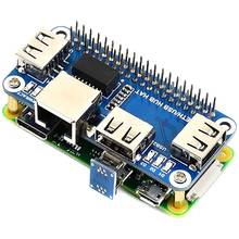 for Raspberry Pi 4 Expansion Board Ethernet/USB Hub HAT 5V, with 1 RJ45 10/100M Ethernet Port and 3 USB Ports 2024 - купить недорого