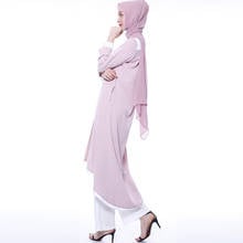 2 Pieces Dubai Muslim sets islamic tops shirt + pant suits female kaftan Turkish Hijab Muslim islamic dress ramadan ropa F1785 2024 - buy cheap