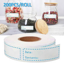 200pcs/roll Self-Adhesive Freezer Food Storage Labels Stickers On Roll Date Sticker for Container Bottle Jar Home Kitchen Tool 2024 - buy cheap