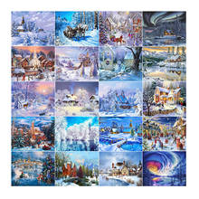 Diamond Painting Winter Diamond Embroidery Snow Scenery Needlework Full Square Landscape Mosaic Cross Stitch Wall Decor WHH 2024 - buy cheap